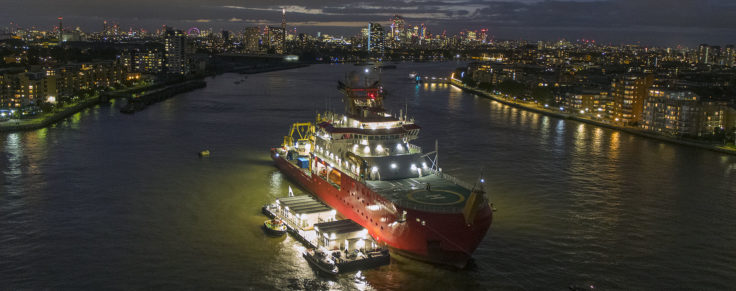 RRS Sir David Attenborough in London