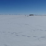 A snow covered slope.